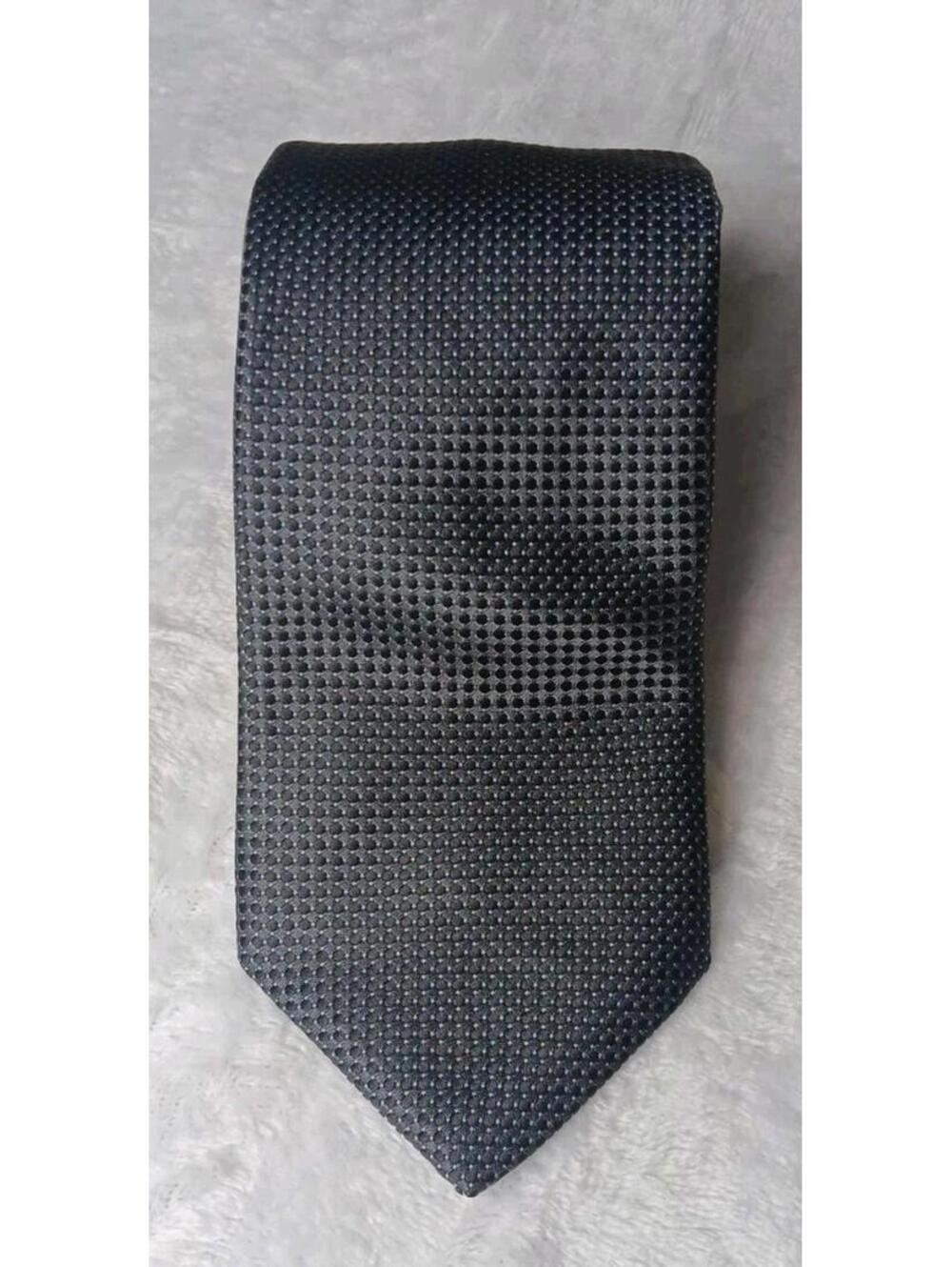 Nordstrom Mens Neck Tie Gray 100% Silk Made In USA